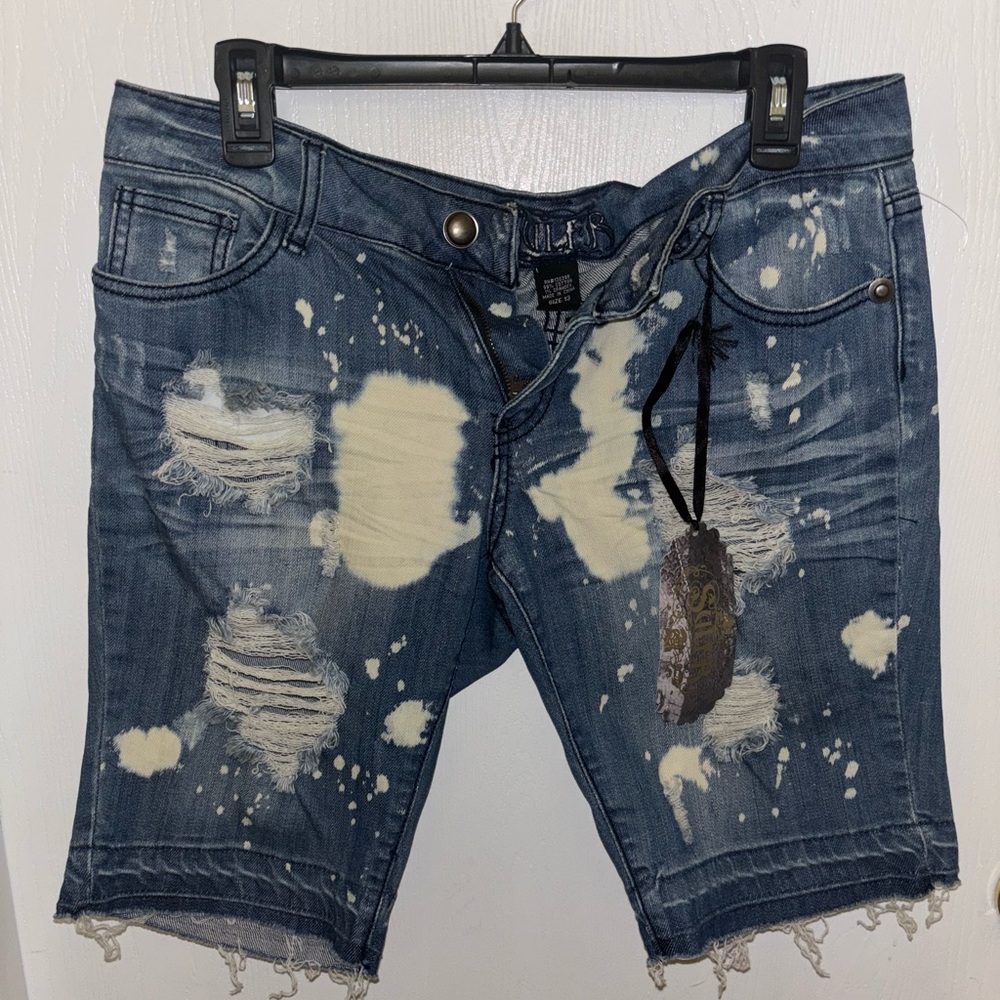 Distressed Denim Shorts Size - 13